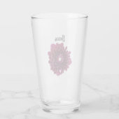 Verre Fleur Dahlia violet profond personnalisée (Dos)