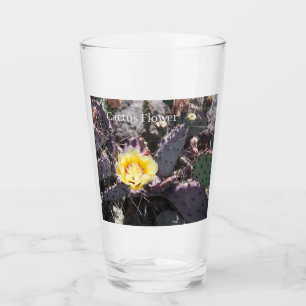 Verre Fleur de cactus jaune