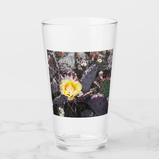 Verre Fleur de cactus jaune (Devant)