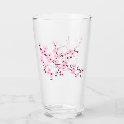 Verre Fleur de cerisier rose (Dos)