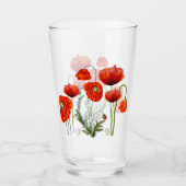 Verre Fleur de défilé ROUGE POPPY (Devant)