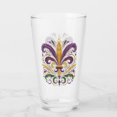Verre Fleur de lis jaune et vert violet (Dos)