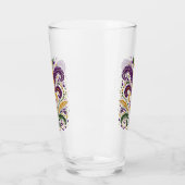 Verre Fleur de lis jaune et vert violet (Gauche)