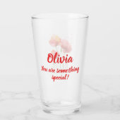 Verre Fleur de naissance d'août Coquelicots rouges Aquar (Dos)