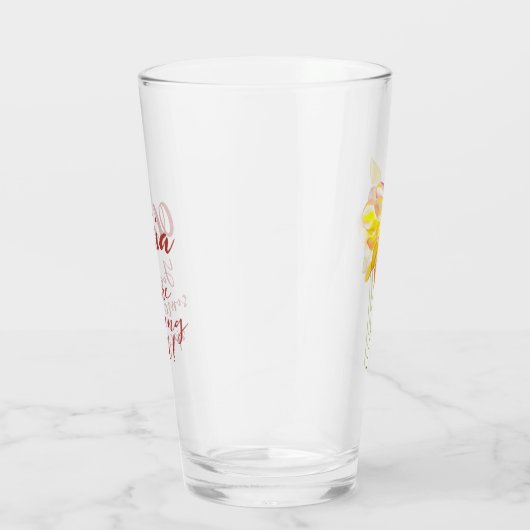 Verre Fleur de naissance de mars Aquarelle Daffodique Ve (Droite)