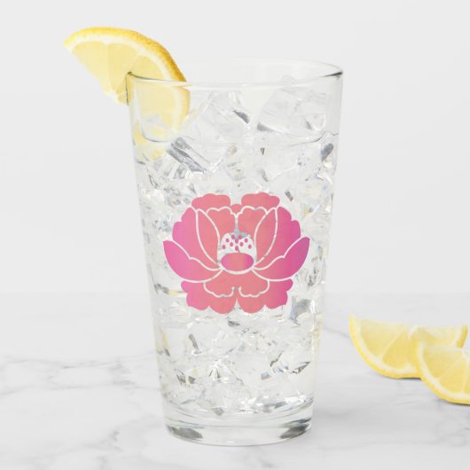 Verre fleur de pivoine (Devant glace)