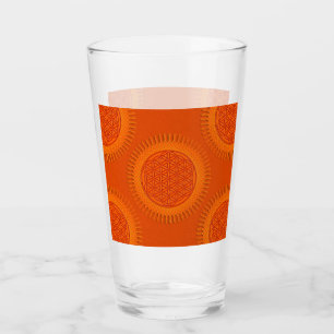 Verre Fleur de vie - soleil - motif continu 1