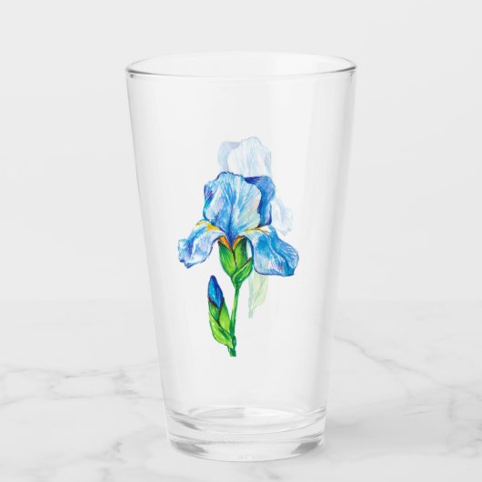 Verre Fleur d'iris (Devant)