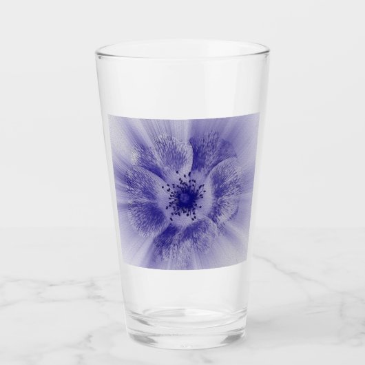 Verre Fleur en bleu (Devant)