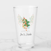 Verre Fleur Et Ornements De Noël (Dos)
