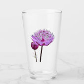 Verre Fleur Florale d'Astrantia Rose (Devant)