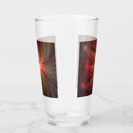 Verre Fleur fractale de fansy rouge (Droite)