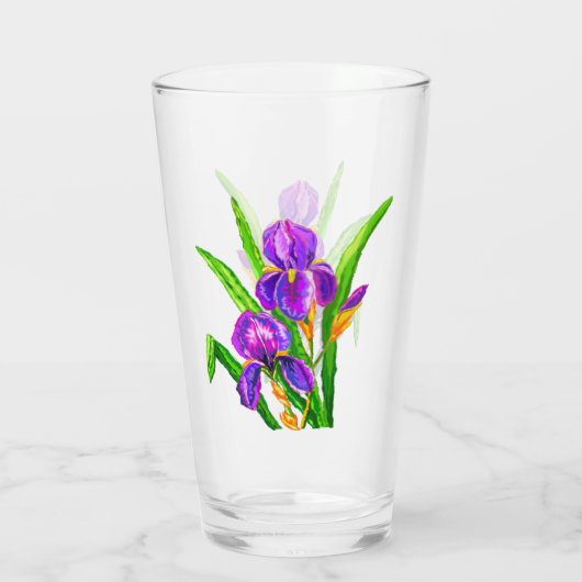Verre Fleur Iris (Dos)