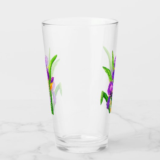 Verre Fleur Iris (Gauche)