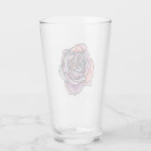 Verre Fleur Rose coloré (Dos)