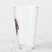 Verre Fleur Rose coloré (Gauche)