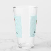 Verre Fleur rose Fée personnalisée (Droite)