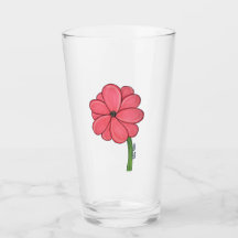 Fleur rose pleine avec fond bleu