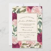 Verre fleuri bourguignon mariage ou invitation à l (Devant)