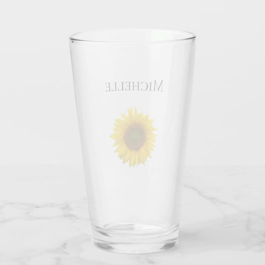 Verre Fleuron jaune moderne (Dos)
