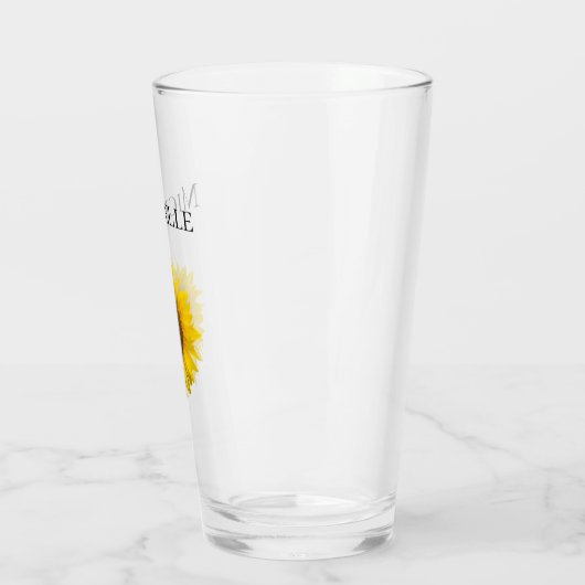 Verre Fleuron jaune moderne (Gauche)