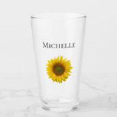 Verre Fleuron jaune moderne (Devant)