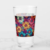 Verre Fleurs Abstraites colorées (Dos)