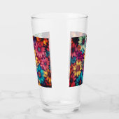 Verre Fleurs Abstraites colorées (Gauche)