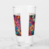 Verre Fleurs Abstraites colorées (Droite)