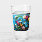 Verre Fleurs colorées (Dos)