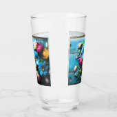 Verre Fleurs colorées (Droite)