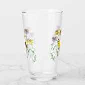 Verre Fleurs Cosmos De Printemps D'Abeille De Miel (Gauche)