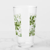 Verre Fleurs d'aquarelle blanche 2 (Gauche)