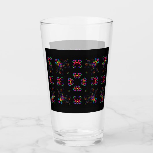 Verre Fleurs de Fiesta Dansante (Devant)