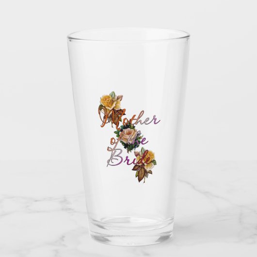 Verre Fleurs de la mère de la mariée (Devant)