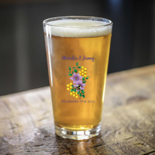 Verre Fleurs de lavande de bourdon Jaune