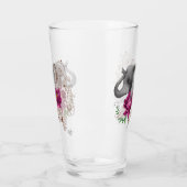 Verre Fleurs de lotus henné éléphant (Gauche)