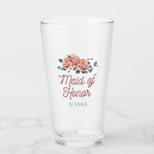 Verre Fleurs de mariage vintage Maid of Honor