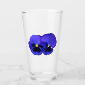 Verre Fleurs de Pansy Violet Floral (Devant)