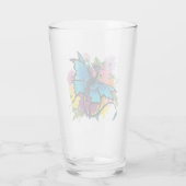 Verre Fleurs de papillon bleu Dragon (Dos)