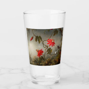 Verre Fleurs de passion avec tête de colibris