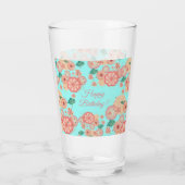 Verre Fleurs de Pêche Printemps Jardin Décoration Floral (Dos)