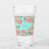 Verre Fleurs de Pêche Printemps Jardin Décoration Floral (Devant)