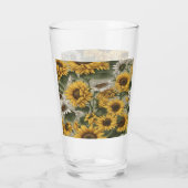 Verre Fleurs de soleil marguerites #2 (Dos)