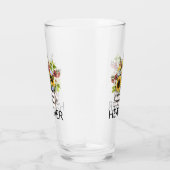 Verre Fleurs de tournol daisy monogramme nom  (Droite)