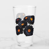Verre Fleurs de velours noir (Dos)
