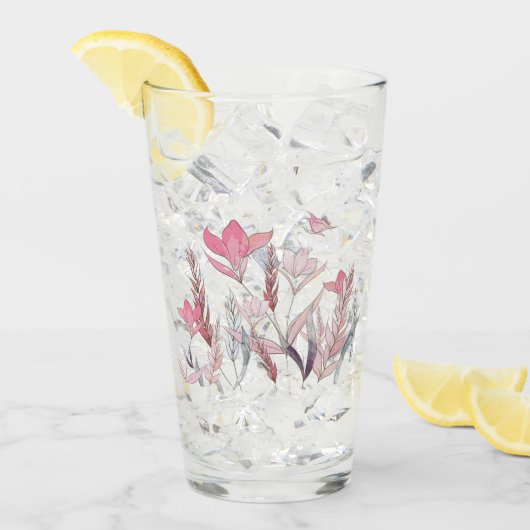 Verre Fleurs d'eau (Devant glace)