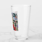 Verre Fleurs d'hiver et houx (Gauche)