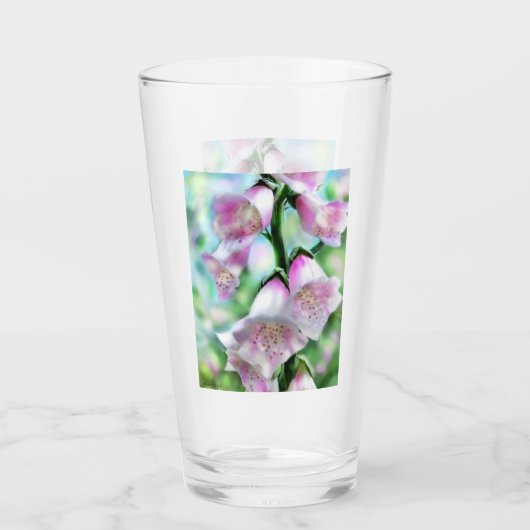 Verre Fleurs Foxglove Floral Rose Lavande Vert Fleur (Dos)