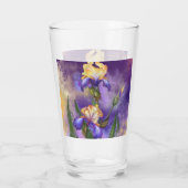 Verre Fleurs Iris Violet - Peinture (Dos)